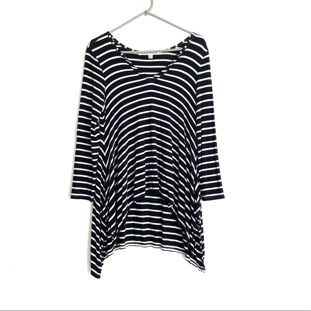 Max Studio Size Small Stripped Asymmetrical Top